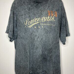 Vintage Leavenworth Washington Tourist Men's 2XL Gray T-Shirt